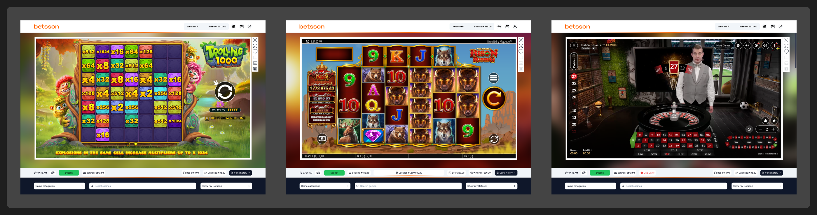 Betsson Casino — final solution visual
