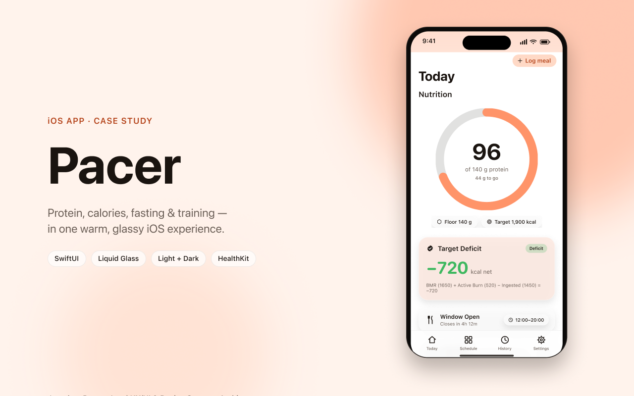 Pacer — interface preview