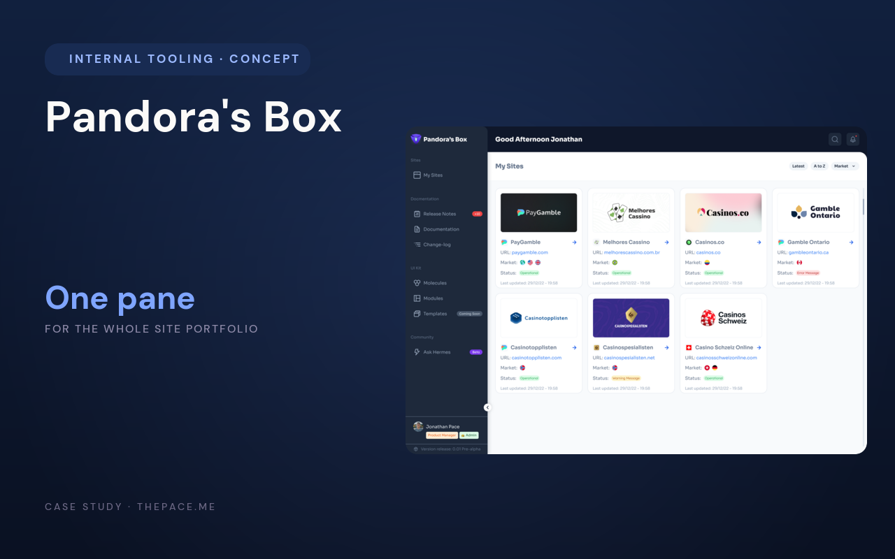 Pandora's Box — interface preview